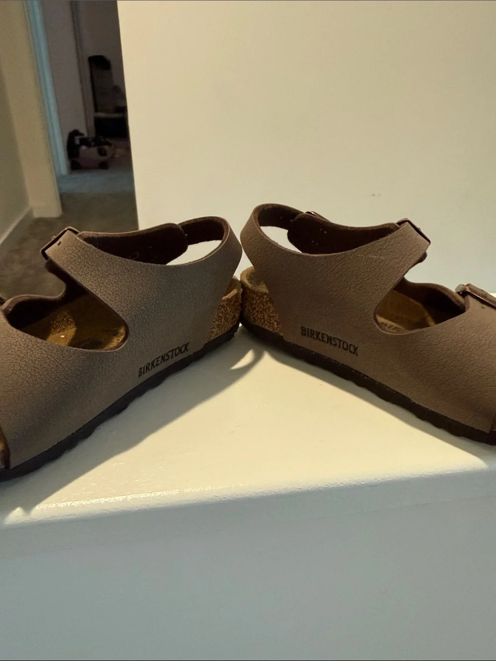 Birkenstock Kids Brown Double-Strap Buckle Sandals